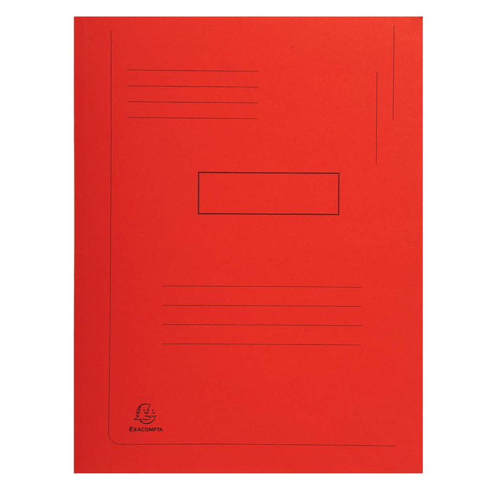 Exacompta 2 Flap Folder 445003E A4 Red Cardboard 24 x 32 cm Pack of 50