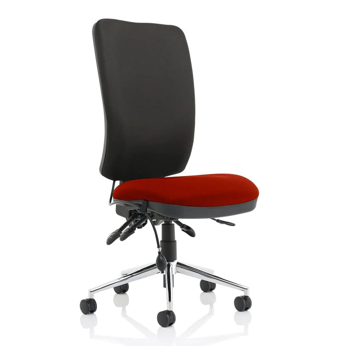 Dynamic Independent Seat & Back Task Operator Chair Folding & Height Adjustable Arms Chiro Without Headrest High Back