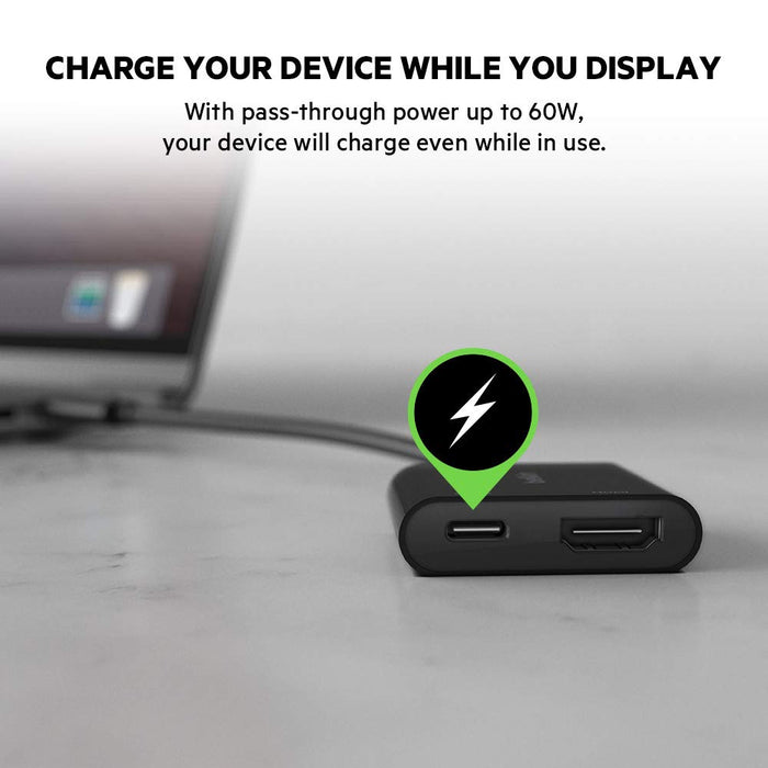 Belkin USB-C to HDMI and Charge Adapter Black