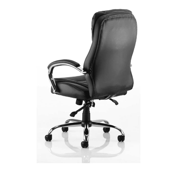 Executive Chair Rocky Black Leather High Back With Arms