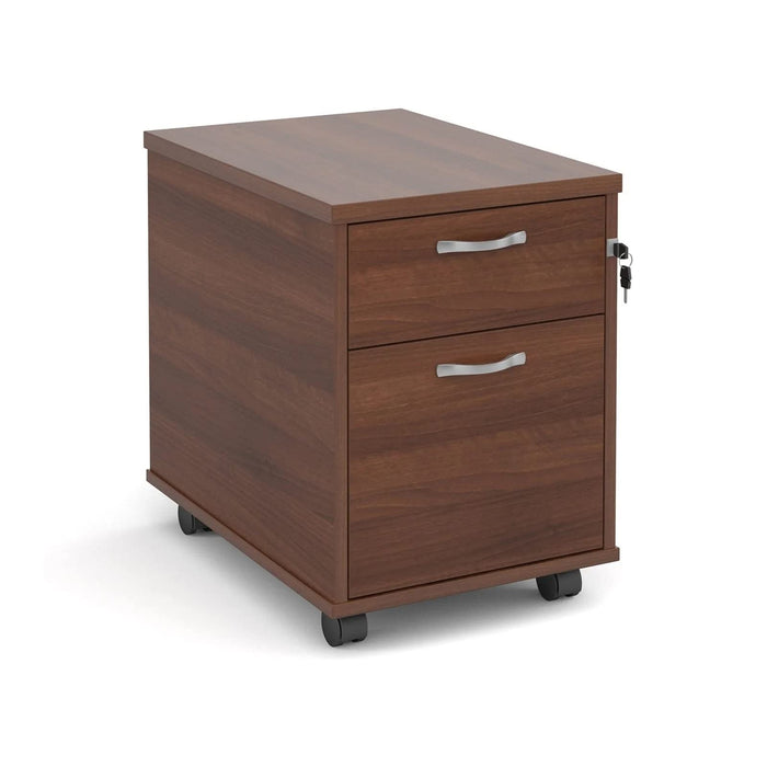 Dams International Pedestal with 2 Lockable Drawers MFC 426 x 600 x 567mm Walnut