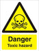 Warning Sign Toxic Hazard Vinyl 20 x 15 cm