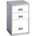 Pierre Henry Steel Filing Cabinet with 3 Lockable Drawers COMBI 400 x 400 x 660 mm Silver, White