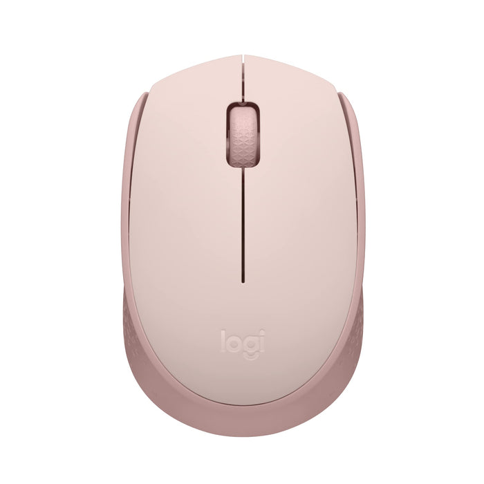 Logitech M171 1000 DPI Ambidextrous RF Wireless Optical Mouse Rose Pink