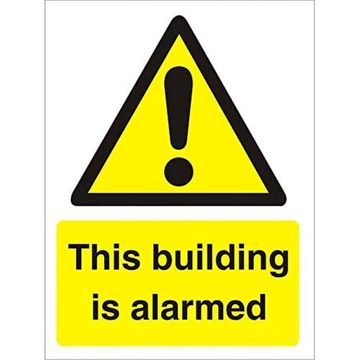 Warning Sign Building Alarmed Plastic 20 x 15 cm