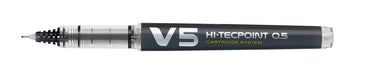 Pilot Hi-Tecpoint V5 Cartridge System Rollerball Pen Fine 0.3 mm Black Pack of 10