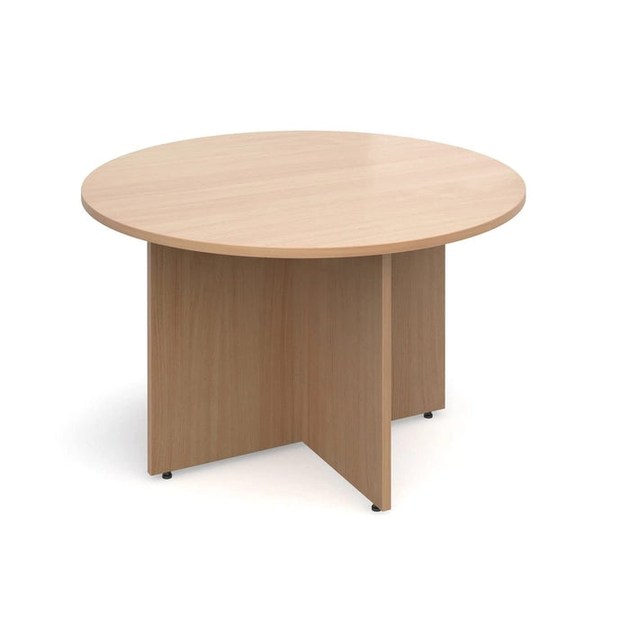 Dams International Circular Conference Table Beech Arrow Head 1,200 x 1,200 x 725 mm