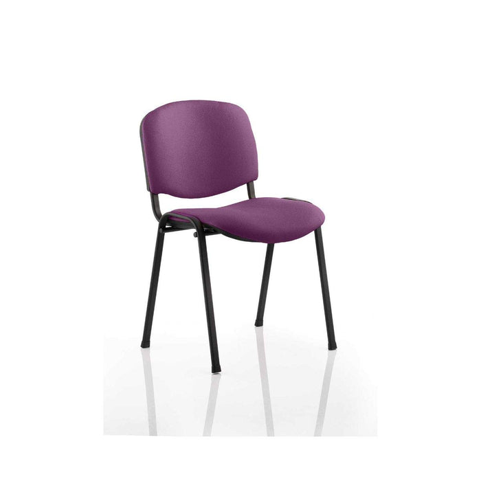 Dynamic Stacking Chair ISO Seat Tansy Purple Pack of 4 Without Arms Fabric