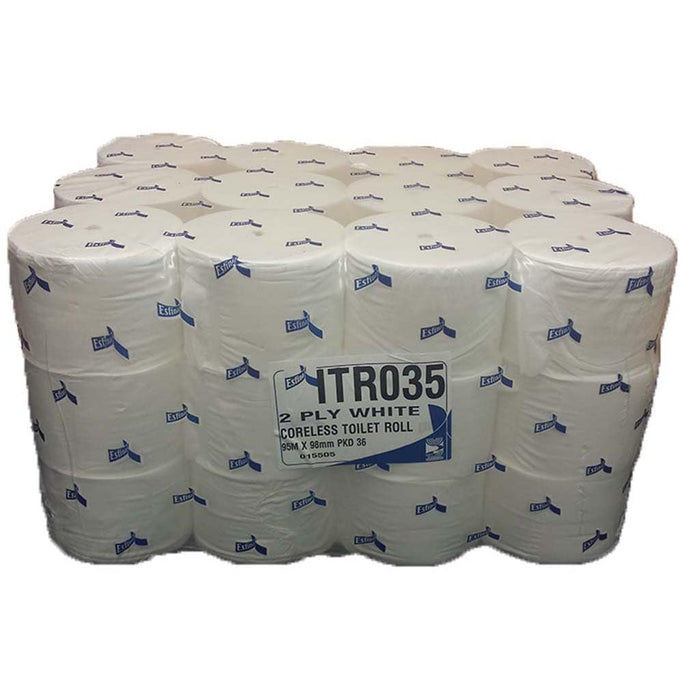 essentials Toilet Roll 2 Ply JCL100PDS 36 Rolls of 796 Sheets