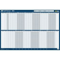 SASCO Staff Annual Planner Unmounted 2024 Landscape Blue English 91.5 x 61 cm