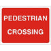 Site Sign Pedestrian Crossing Fluted board 45 x 60 cm