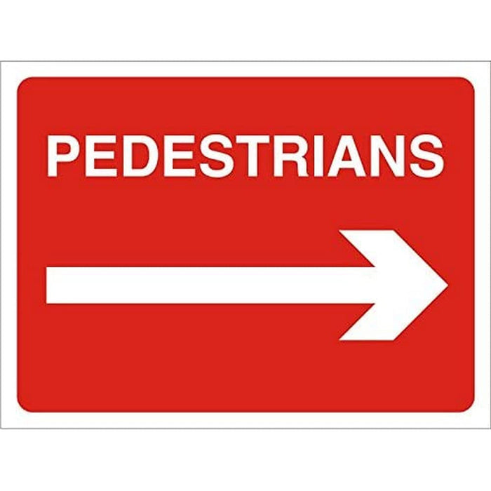 Site Sign Pedestrians Right Fluted board 45 x 60 cm