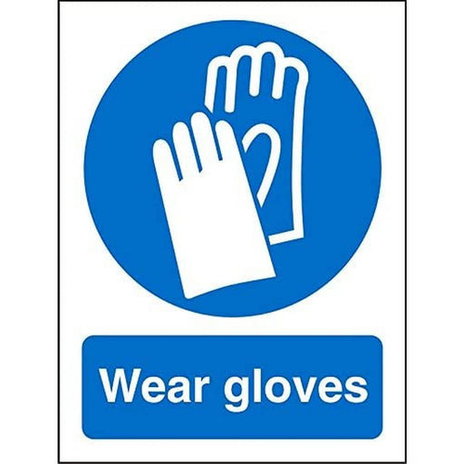 Mandatory Sign Gloves Plastic 30 x 20 cm