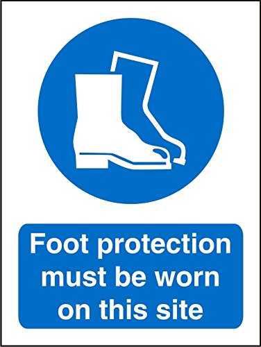 Mandatory Sign Foot Protection Vinyl 30 x 20 cm