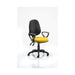 Dynamic Permanent Contact Backrest Task Operator Chair Loop Arms Eclipse II Black Back, Senna Yellow Seat Without Headrest High Back