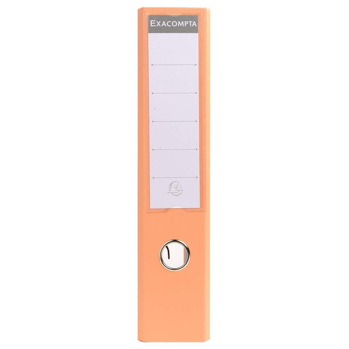 Exacompta PremTouch Lever Arch File A4 70 mm Salmon 2 ring 53705E Cardboard, PVC (Polyvinyl Chloride) Portrait Pack of 10