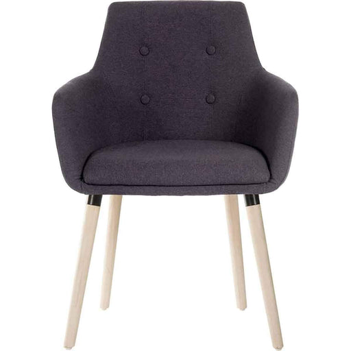 Breakout Upholstered Reception Chair Graphite (Pack 2) - 6930GRA