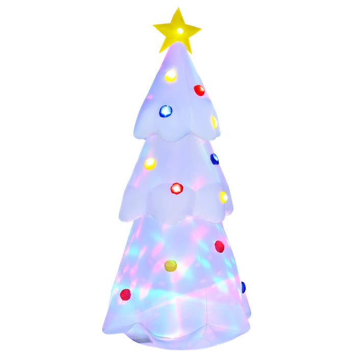 HOMCOM Christmas Tree Inflatable White 75 x 180 cm