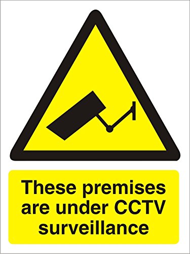 Warning Sign Under CCTV Plastic 40 x 30 cm