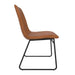 DOREL HOME Bowden Chair Faux Leather 445 mm Brown C005013TUK 597.00 (W) x 457.00 (D) x 838.00 (H) mm