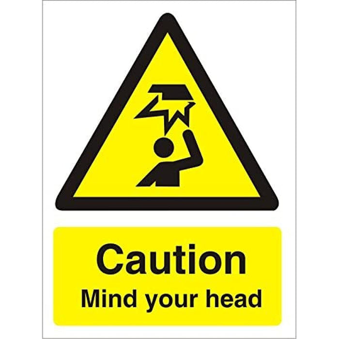 Warning Sign Mind Your Head Vinyl 30 x 20 cm