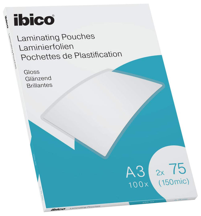 ibico Laminating Pouches 75 microns (2 x 75) Transparent