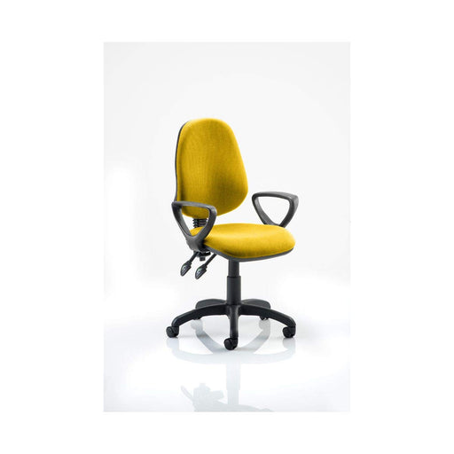 Dynamic Tilt & Lock Task Operator Chair Loop Arms Eclipse Plus II Senna Yellow Seat High Back