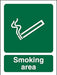 Mandatory Sign Smoking Area Plastic 20 x 15 cm