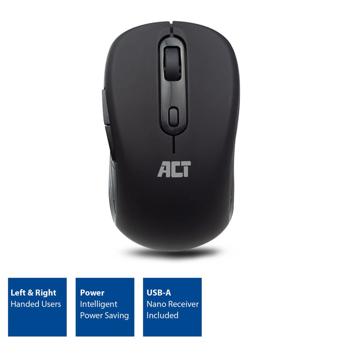 ACT Wireless Mouse AC5125 With USB Black