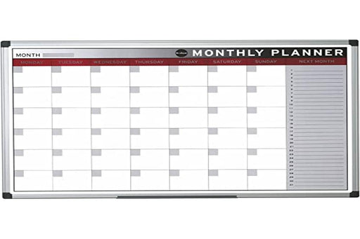 Bi-Office Monthly Planner Magnetic 90 (W) x 60 (H) cm Multicolour