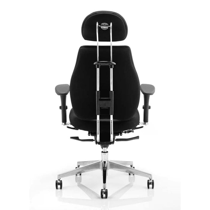 Dynamic Permanent Contact Backrest Posture Chair Removable Arms Chiro Plus Ergo Black Seat Without Headrest High Back