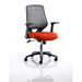 Dynamic Tilt & Lock Task Operator Chair Folding Arms Relay Silver Back, Tabasco Red Seat Without Headrest Medium Back