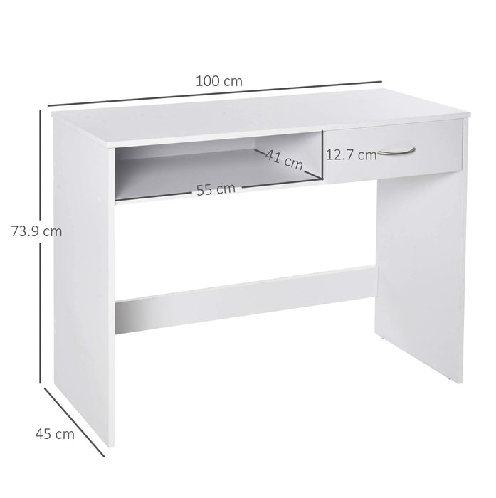 HOMCOM Writing Desk White 450 x 739 mm