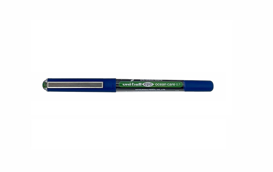 uni-ball Eye Fine UB-157ROP Ocean Care Liquid Link Rollerball Pen 0.7mm Tip 0.5mm Line Green (Pack 12) - 299305000