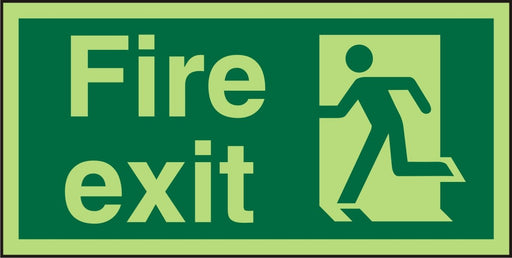 Fire Exit Sign Left Arrow Vinyl 15 x 30 cm