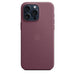 Apple - Back cover for mobile phone - MagSafe compatibility - microtwill, FineWoven - mulberry - for iPhone 15 Pro Max