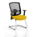 Dynamic Visitor Chair Adjustable Armrest Portland Seat Senna Yellow Fabric