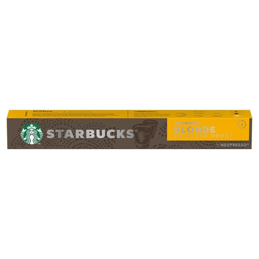 Starbucks Blonde Roast Caffeinated Ground Coffee Pods Box Espresso Light 5.3 g Pack of 10