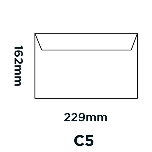 Creative Senses Coloured Envelope C5 229 (W) x 162 (H) mm Adhesive Strip White 140 gsm Pack of 125