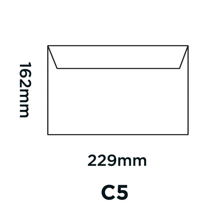 Creative Senses Coloured Envelope C5 229 (W) x 162 (H) mm Adhesive Strip White 140 gsm Pack of 125