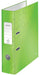 Leitz 180° WOW Lever Arch File A4 80 mm Green 2 ring 1005 Laminated Cardboard Portrait