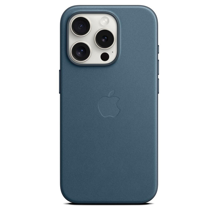 Apple - Back cover for mobile phone - MagSafe compatibility - FineWoven - pacific blue - for iPhone 15 Pro