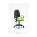 Dynamic Tilt & Lock Task Operator Chair Loop Arms Eclipse Plus II Black Back, Myrrh Green Seat High Back