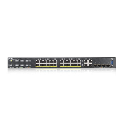 Zyxel GS2220-28HP - Switch - Managed - 24 x 10/100/1000 (PoE+) + 4 x combo Gigabit SFP - rack-mountable - PoE+ (375 W)