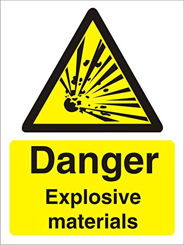 Warning Sign Explosive Materials Plastic 30 x 20 cm