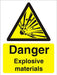 Warning Sign Explosive Materials Plastic 30 x 20 cm