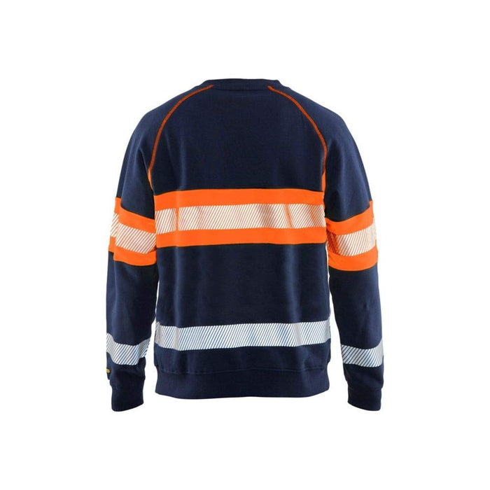 BLÅKLÄDER Sweater 33591158 Cotton Navy Blue, Orange Size M