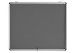 Bi-Office Enclore Fire Retardant Lockable Notice Board Non Magnetic 18 x A4 Wall Mounted 136 (W) x 95.3 (H) cm Grey