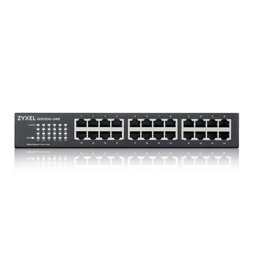 Zyxel GS1100 Series GS1100-24E - Switch - unmanaged - 24 x 10/100/1000 - desktop, rack-mountable, wall-mountable