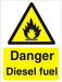 Warning Sign Diesel Fuel Vinyl 40 x 30 cm